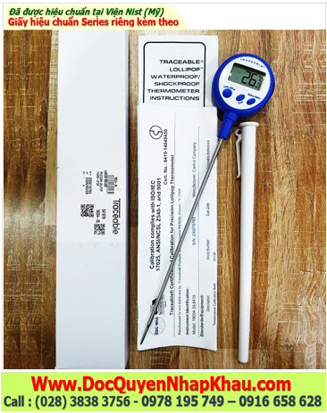 Traceable 6419, Nhiệt kế –50 đến 250°C Traceable 6419 Precision Traceable Lollipop Thermometers